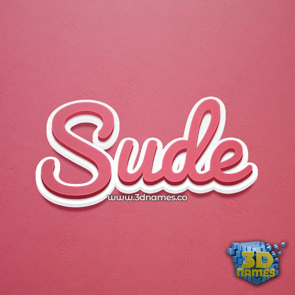 sude in Red Scribble style - 3D name wallpaper sude in Red Scribble style - 3D name wallpaper