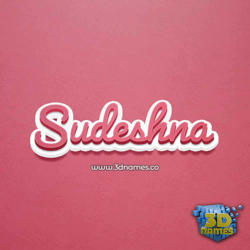 sudeshna in Red Scribble style - 3D name wallpaper