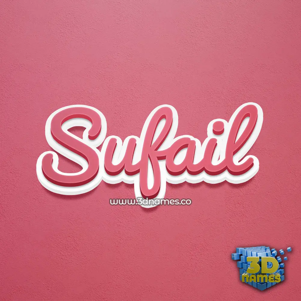 sufail in Red Scribble style - 3D name wallpaper sufail in Red Scribble style - 3D name wallpaper