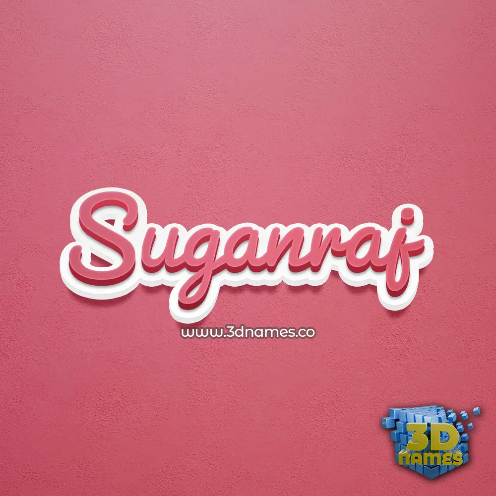 suganraj in Red Scribble style - 3D name wallpaper