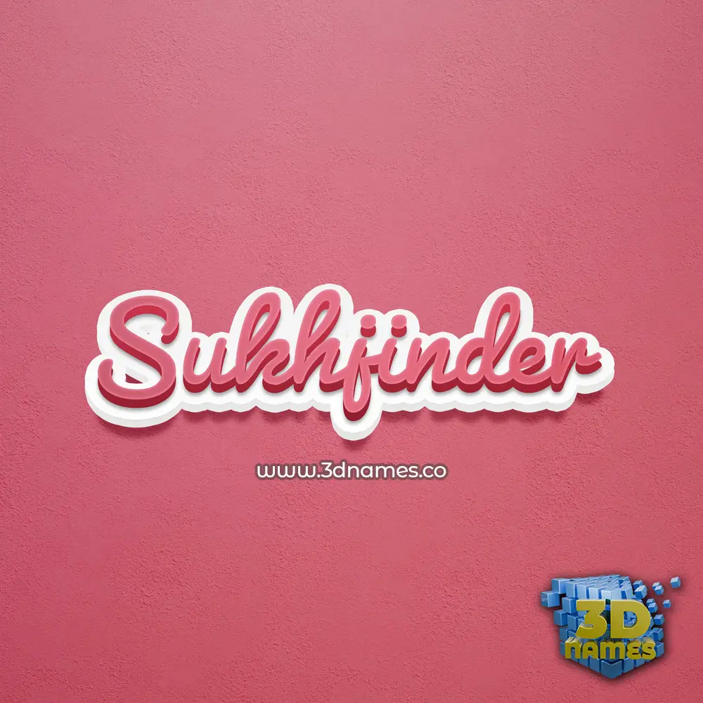 sukhjinder in Red Scribble style - 3D name wallpaper