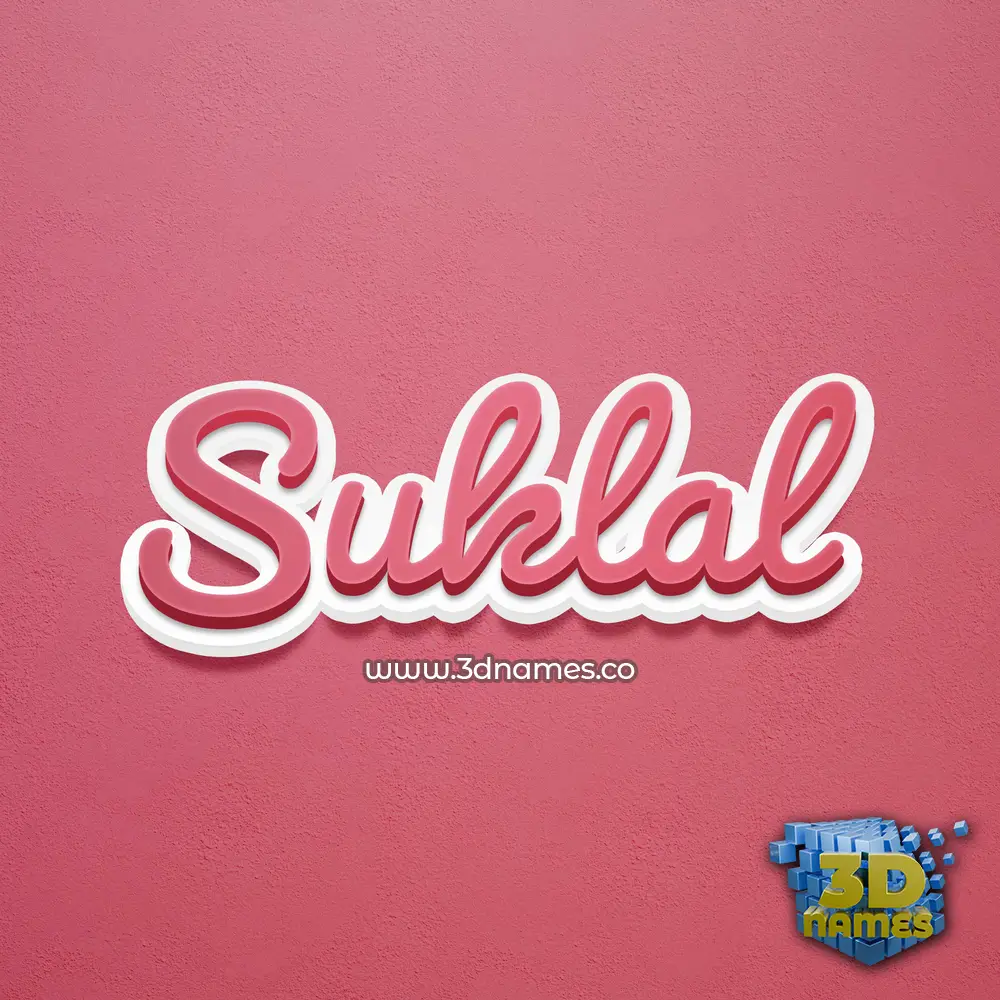 suklal in Red Scribble style - 3D name wallpaper