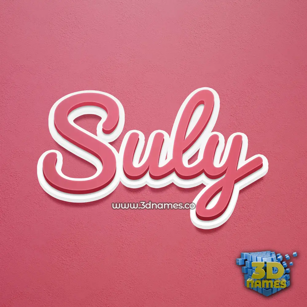 suly in Red Scribble style - 3D name wallpaper