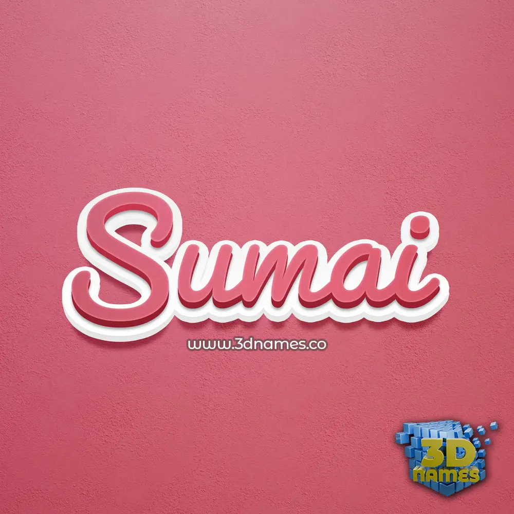 sumai in Red Scribble style - 3D name wallpaper sumai in Red Scribble style - 3D name wallpaper