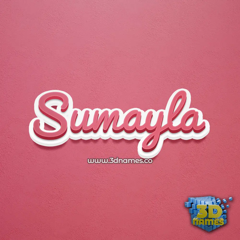 sumayla in Red Scribble style - 3D name wallpaper
