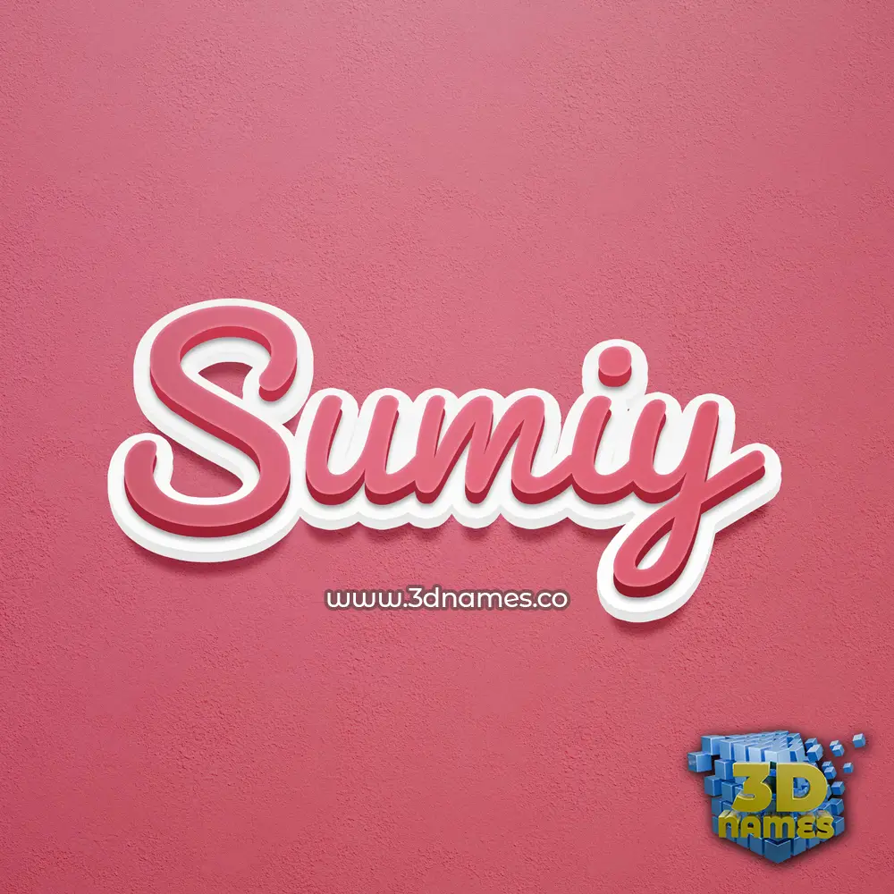 sumiy in Red Scribble style - 3D name wallpaper