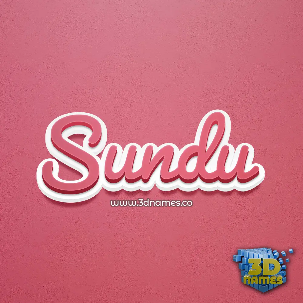 sundu in Red Scribble style - 3D name wallpaper sundu in Red Scribble style - 3D name wallpaper