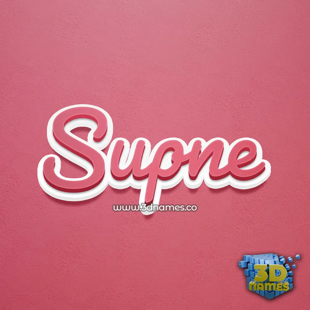 supne in Red Scribble style - 3D name wallpaper