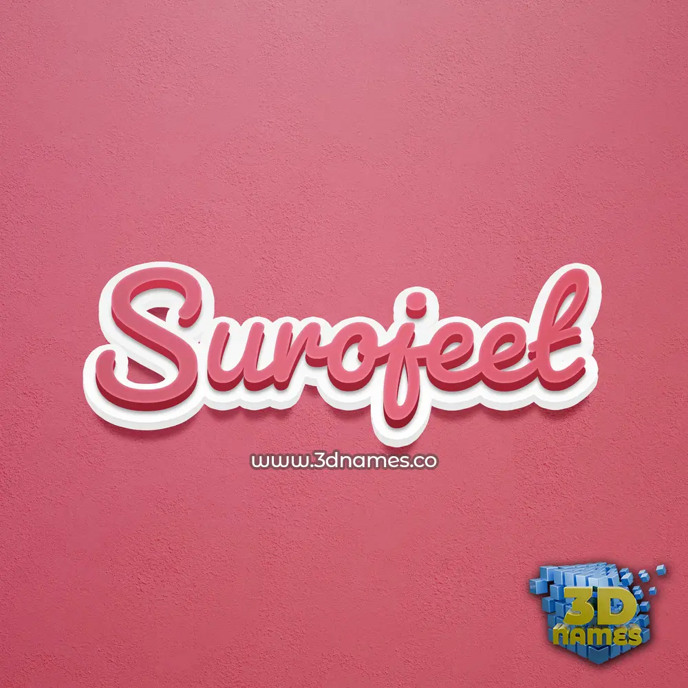 surojeet in Red Scribble style - 3D name wallpaper