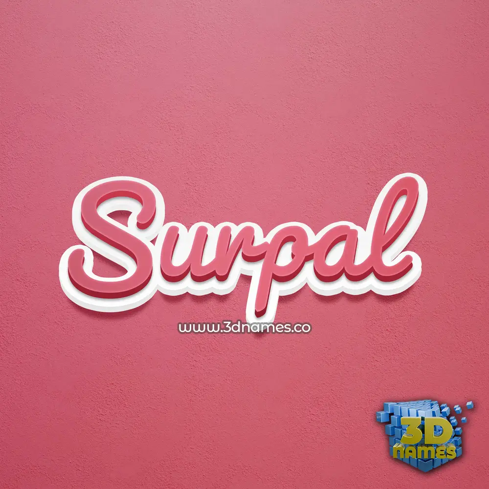 surpal in Red Scribble style - 3D name wallpaper surpal in Red Scribble style - 3D name wallpaper