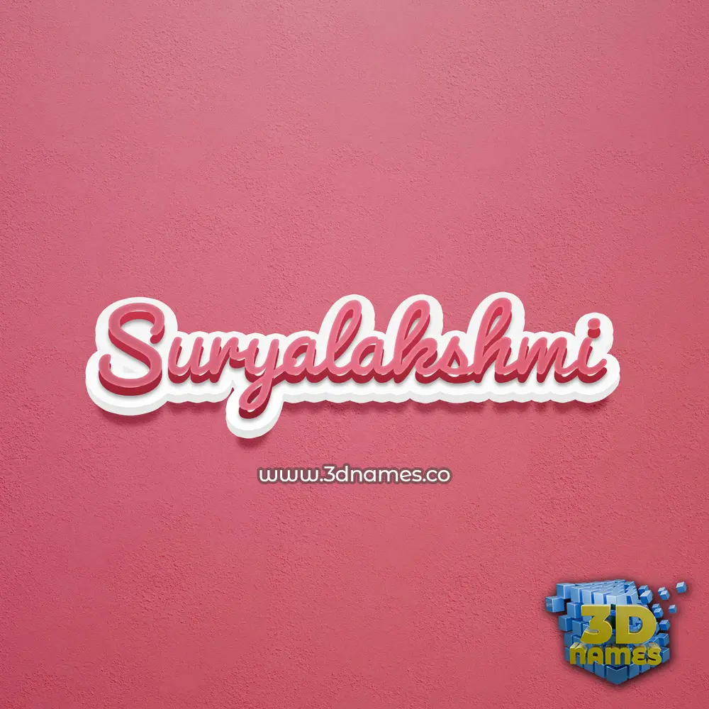 suryalakshmi in Red Scribble style - 3D name wallpaper