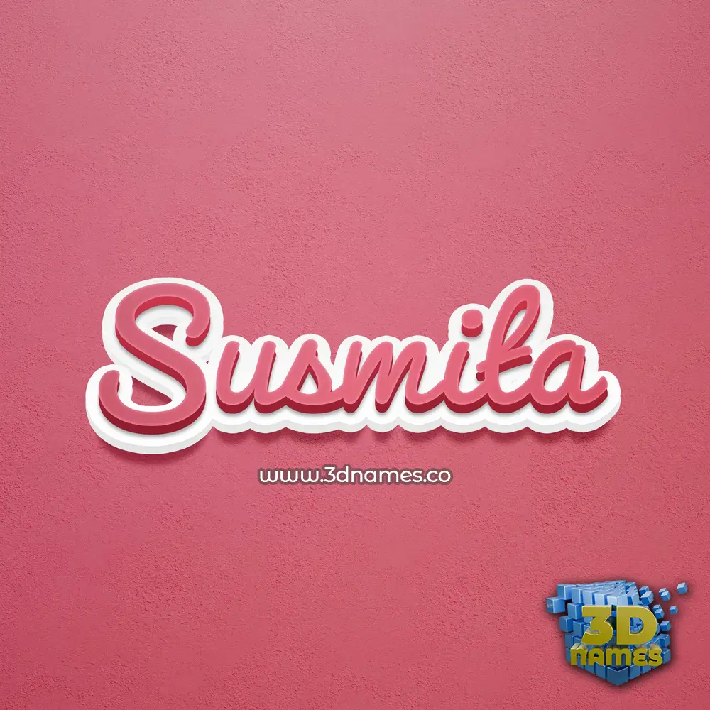 susmita in Red Scribble style - 3D name wallpaper