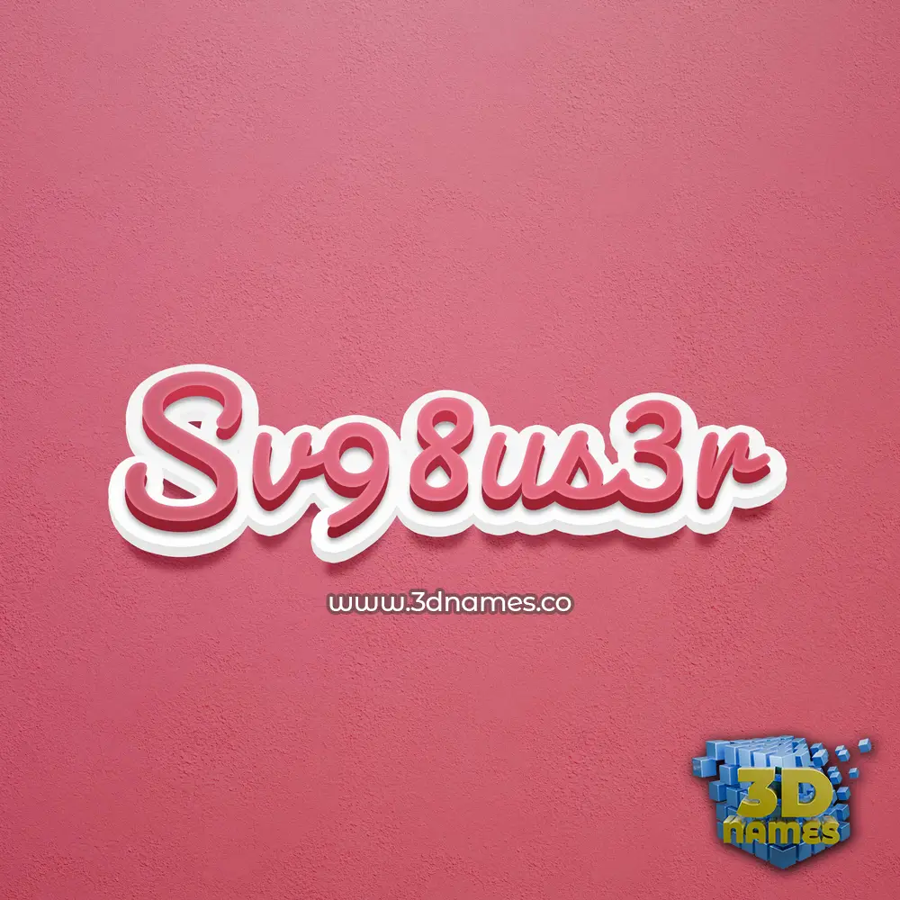 sv98us3r in Red Scribble style - 3D name wallpaper