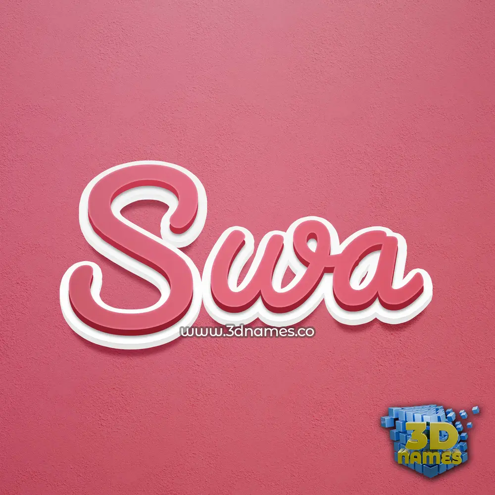 swa in Red Scribble style - 3D name wallpaper
