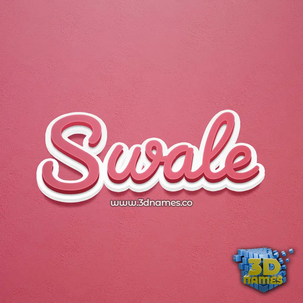 swale in Red Scribble style - 3D name wallpaper