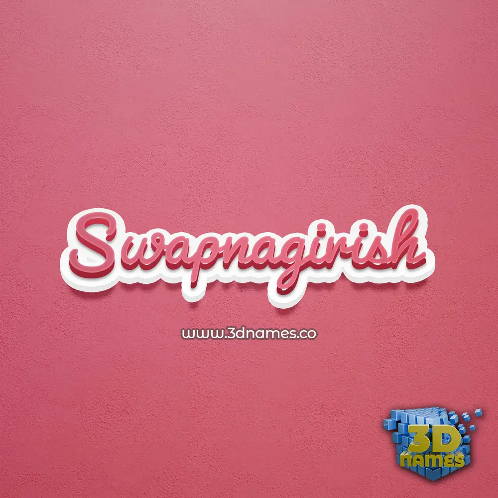 swapnagirish in Red Scribble style - 3D name wallpaper