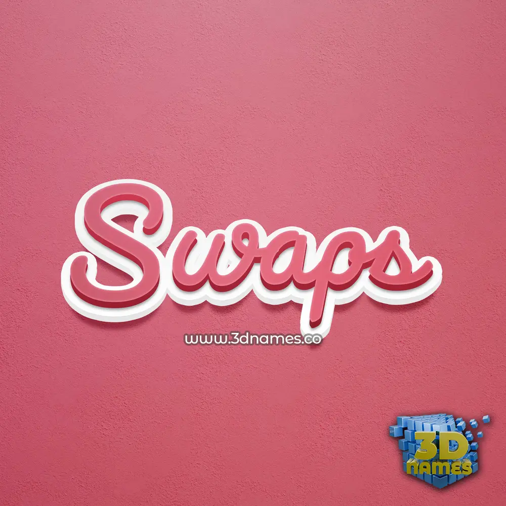 swaps in Red Scribble style - 3D name wallpaper swaps in Red Scribble style - 3D name wallpaper