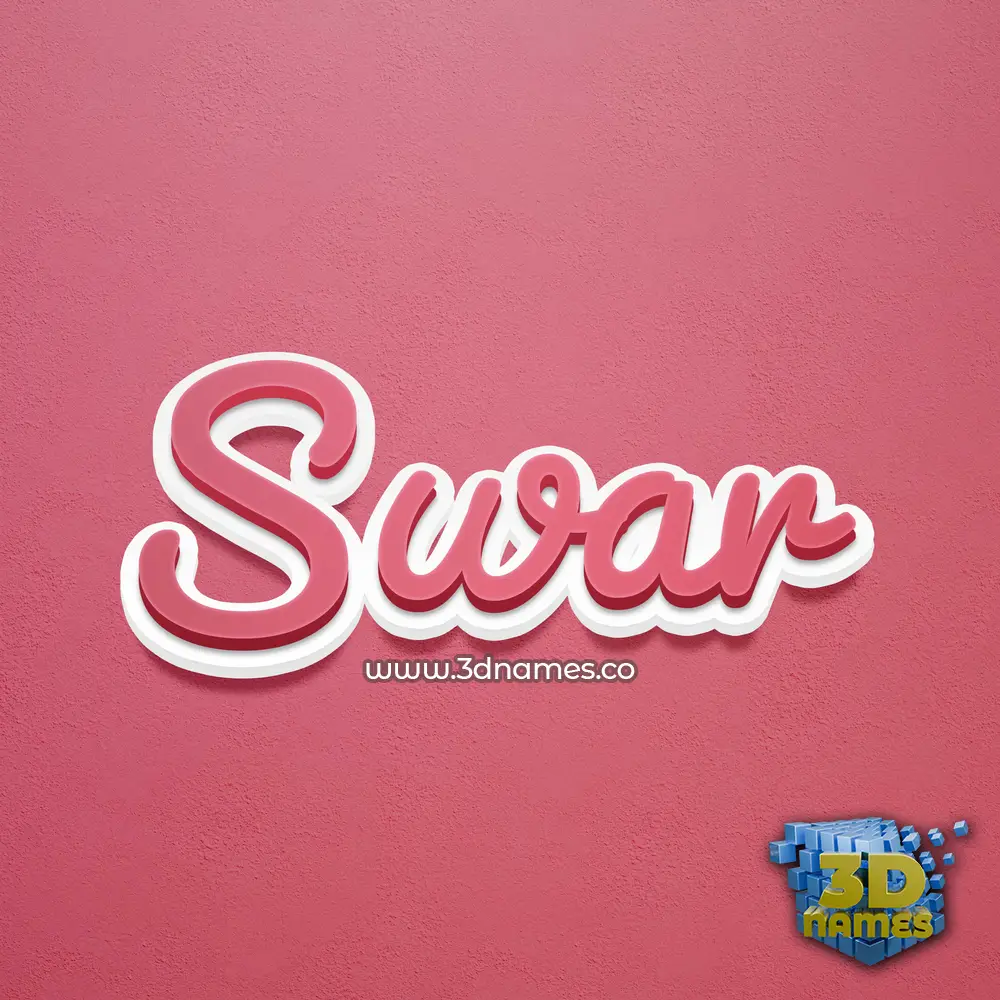 swar in Red Scribble style - 3D name wallpaper swar in Red Scribble style - 3D name wallpaper