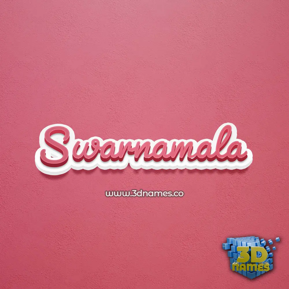 swarnamala in Red Scribble style - 3D name wallpaper swarnamala in Red Scribble style - 3D name wallpaper