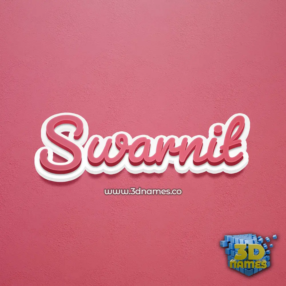 swarnit in Red Scribble style - 3D name wallpaper