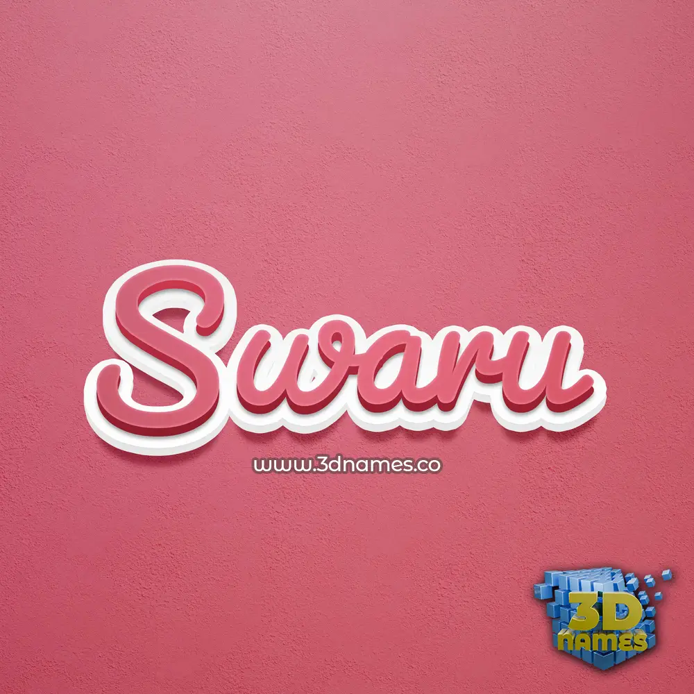 swaru in Red Scribble style - 3D name wallpaper swaru in Red Scribble style - 3D name wallpaper