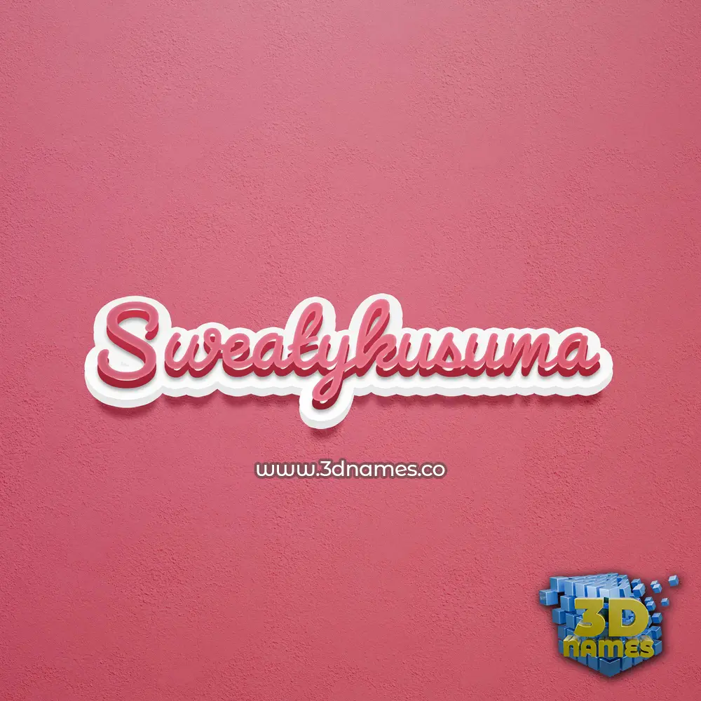 sweatykusuma in Red Scribble style - 3D name wallpaper sweatykusuma in Red Scribble style - 3D name wallpaper
