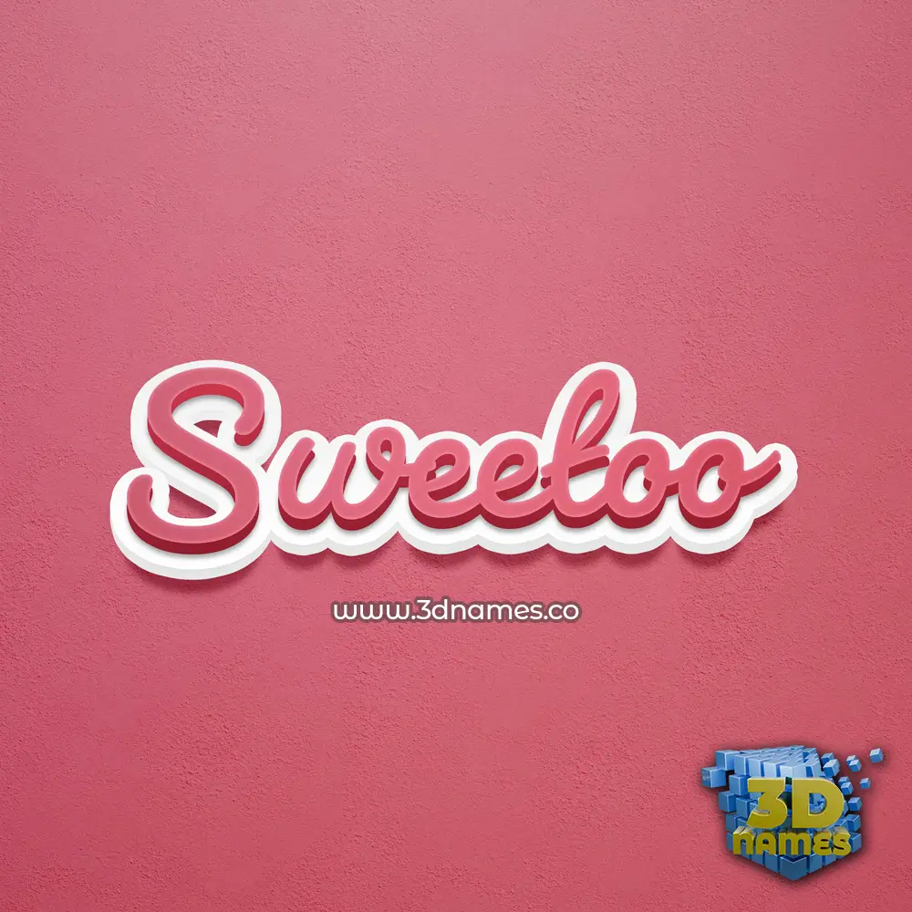 sweetoo in Red Scribble style - 3D name wallpaper