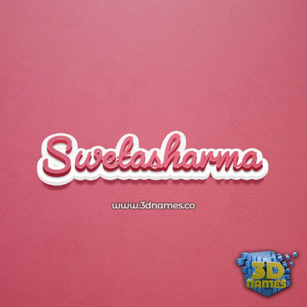 swetasharma in Red Scribble style - 3D name wallpaper