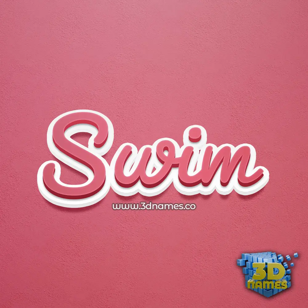 swim in Red Scribble style - 3D name wallpaper swim in Red Scribble style - 3D name wallpaper