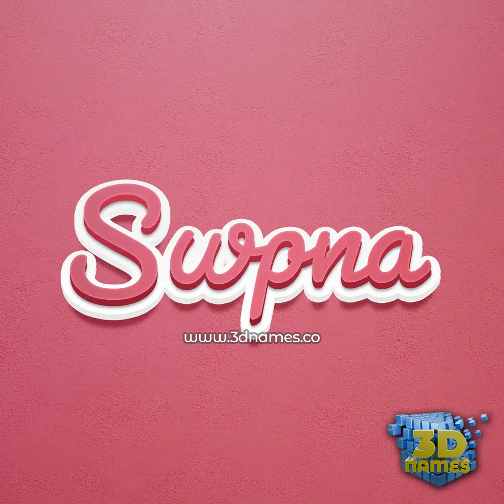 swpna in Red Scribble style - 3D name wallpaper
