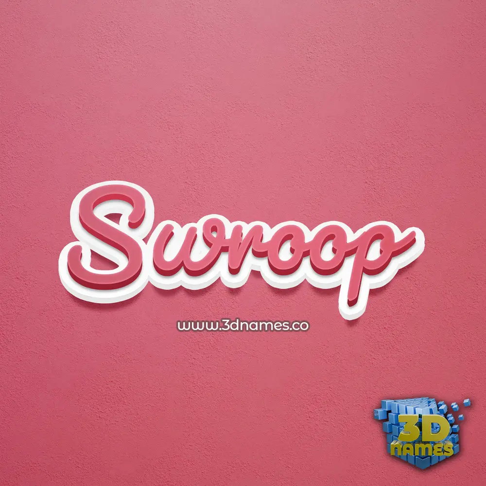 swroop in Red Scribble style - 3D name wallpaper