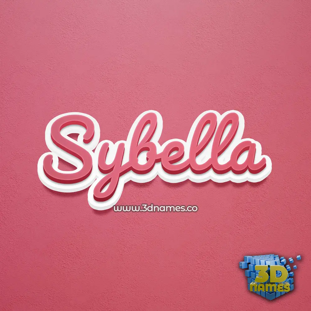 sybella in Red Scribble style - 3D name wallpaper sybella in Red Scribble style - 3D name wallpaper