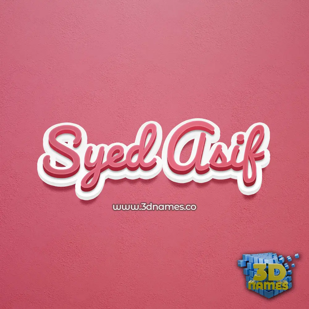 syed asif in Red Scribble style - 3D name wallpaper syed asif in Red Scribble style - 3D name wallpaper