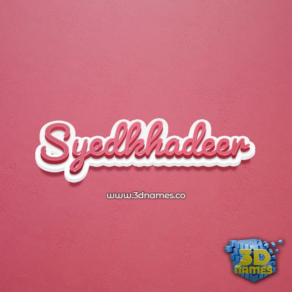 syedkhadeer in Red Scribble style - 3D name wallpaper syedkhadeer in Red Scribble style - 3D name wallpaper