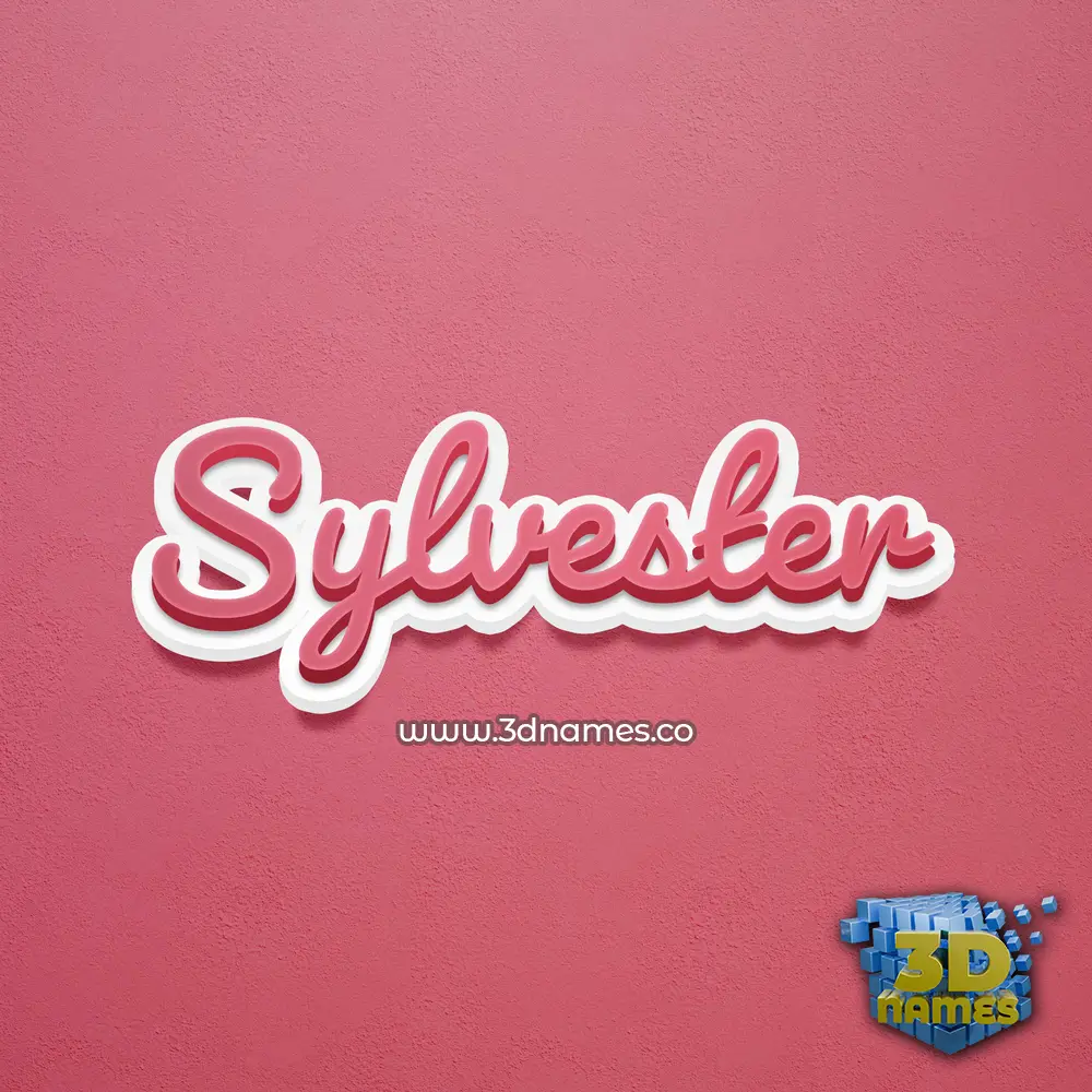 sylvester in Red Scribble style - 3D name wallpaper sylvester in Red Scribble style - 3D name wallpaper