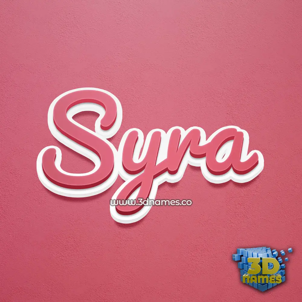syra in Red Scribble style - 3D name wallpaper syra in Red Scribble style - 3D name wallpaper