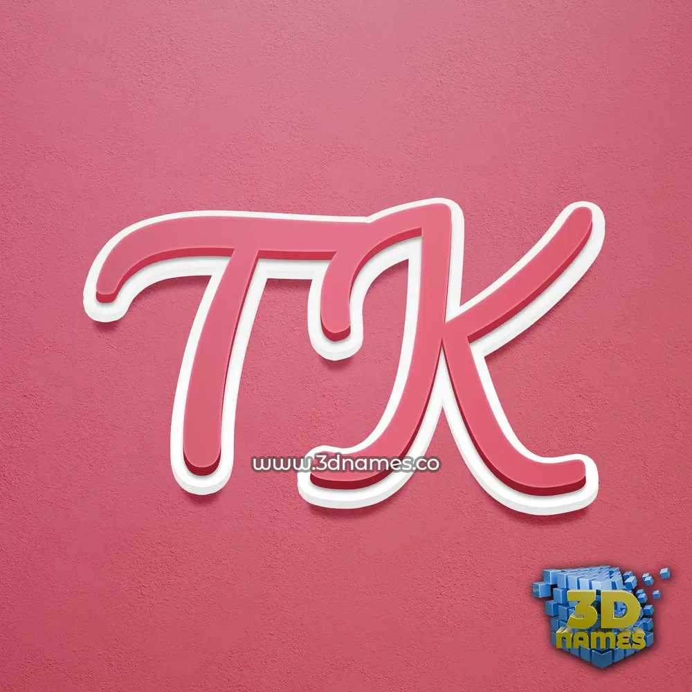 t k in Red Scribble style - 3D name wallpaper t k in Red Scribble style - 3D name wallpaper