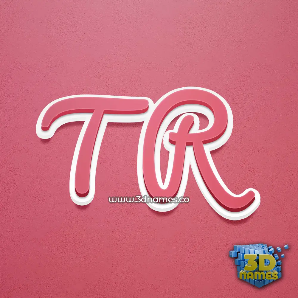 t r in Red Scribble style - 3D name wallpaper t r in Red Scribble style - 3D name wallpaper