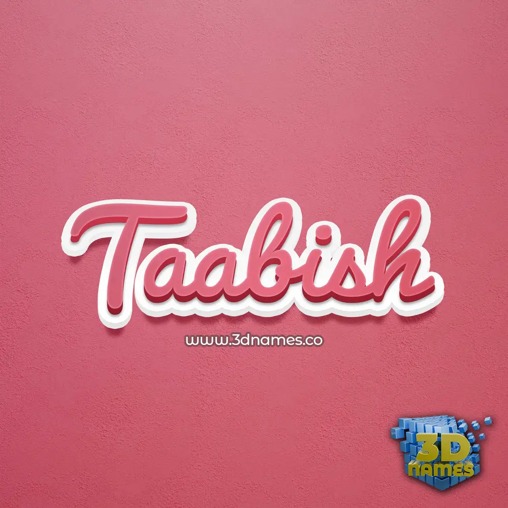 taabish in Red Scribble style - 3D name wallpaper taabish in Red Scribble style - 3D name wallpaper