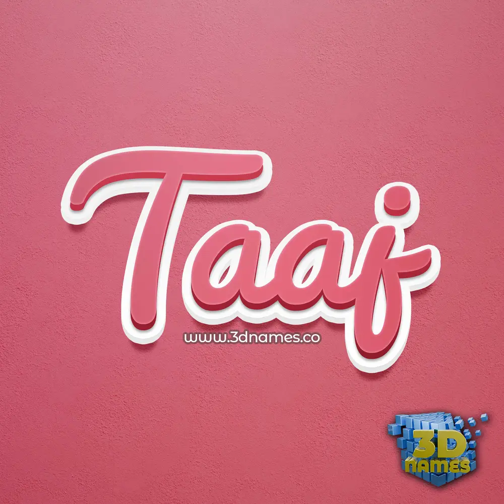 taaj in Red Scribble style - 3D name wallpaper taaj in Red Scribble style - 3D name wallpaper