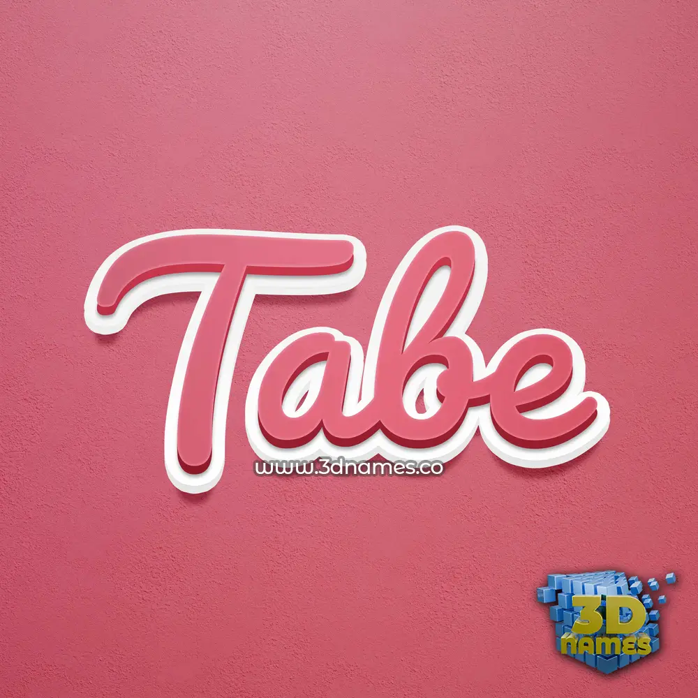 tabe in Red Scribble style - 3D name wallpaper
