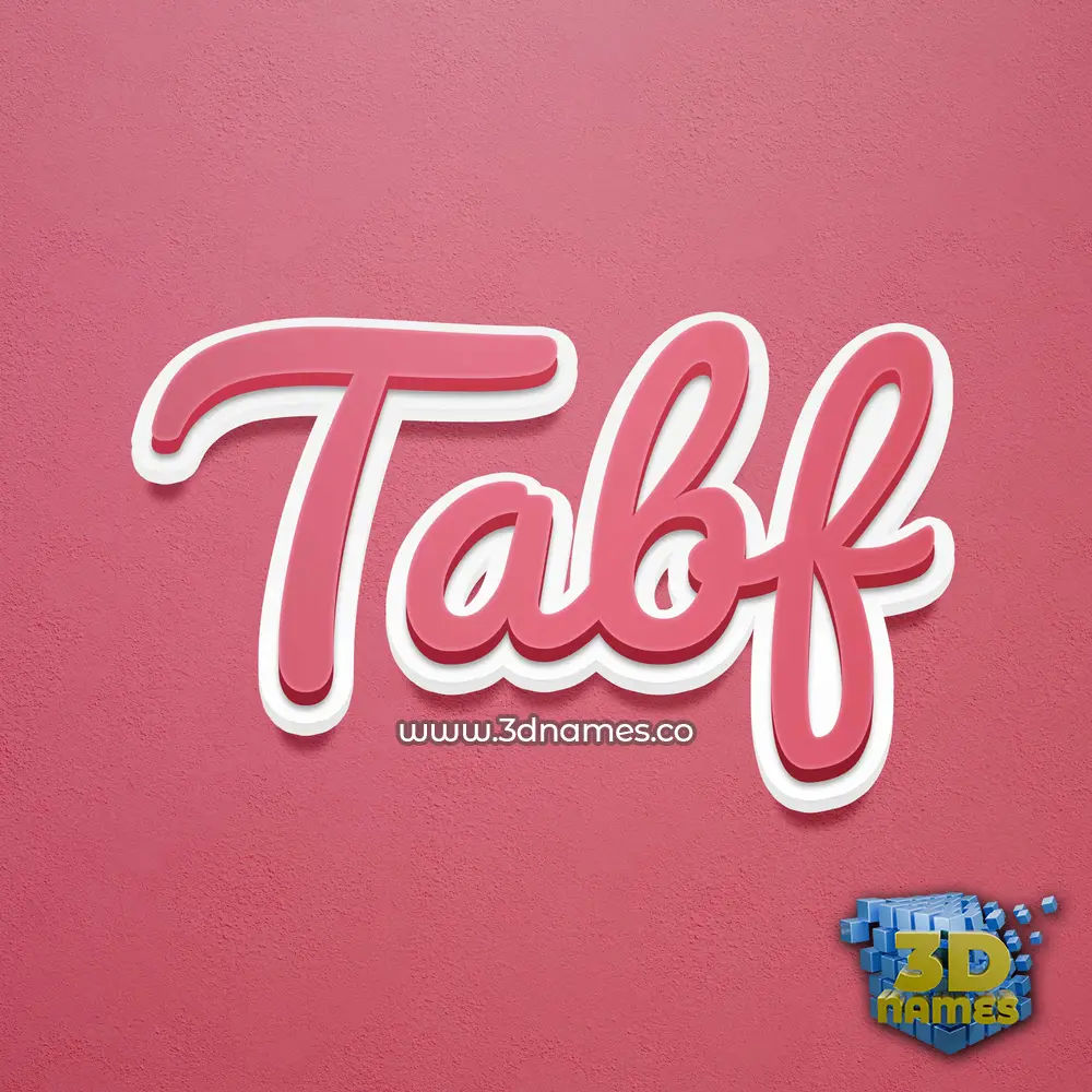 tabf in Red Scribble style - 3D name wallpaper tabf in Red Scribble style - 3D name wallpaper