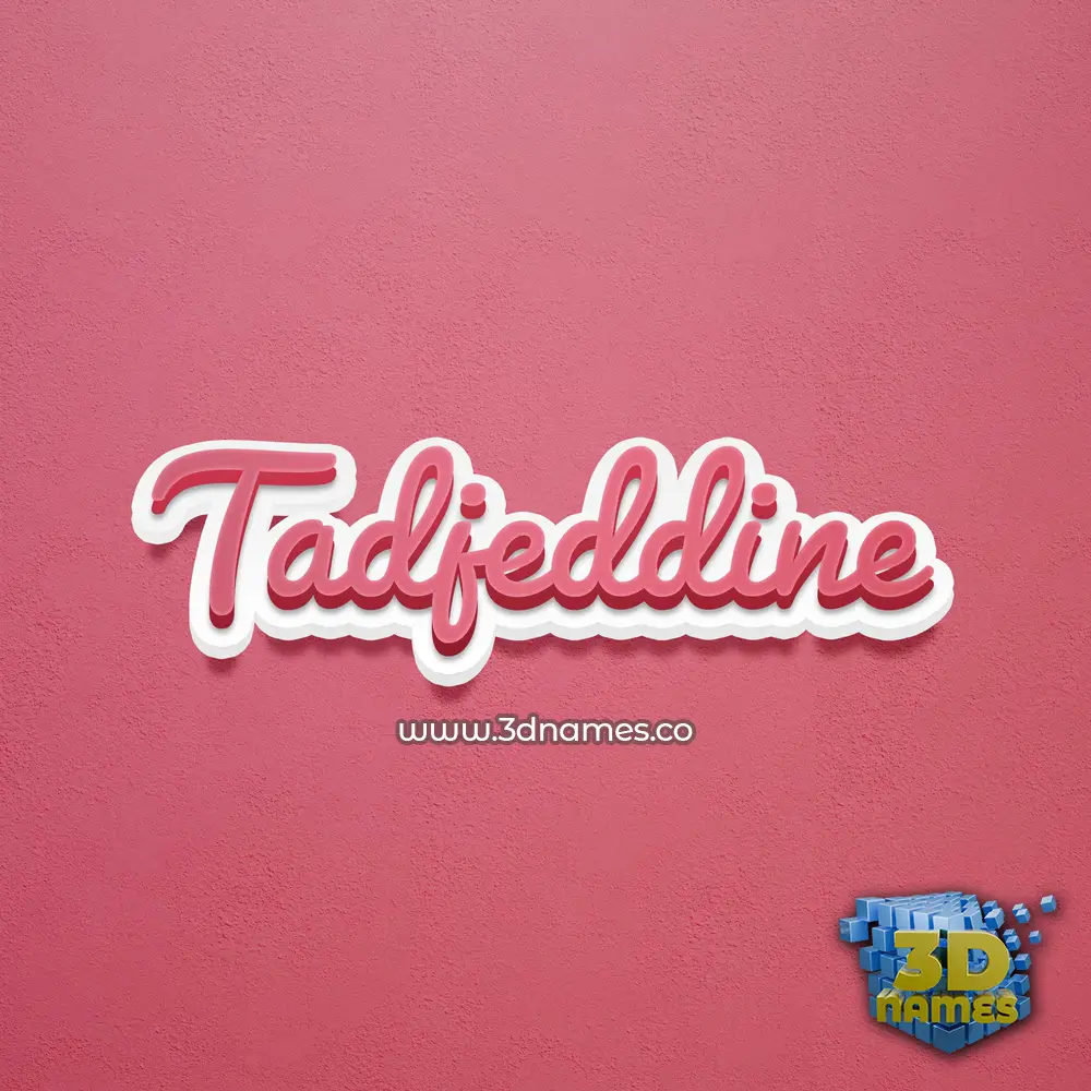 tadjeddine in Red Scribble style - 3D name wallpaper tadjeddine in Red Scribble style - 3D name wallpaper