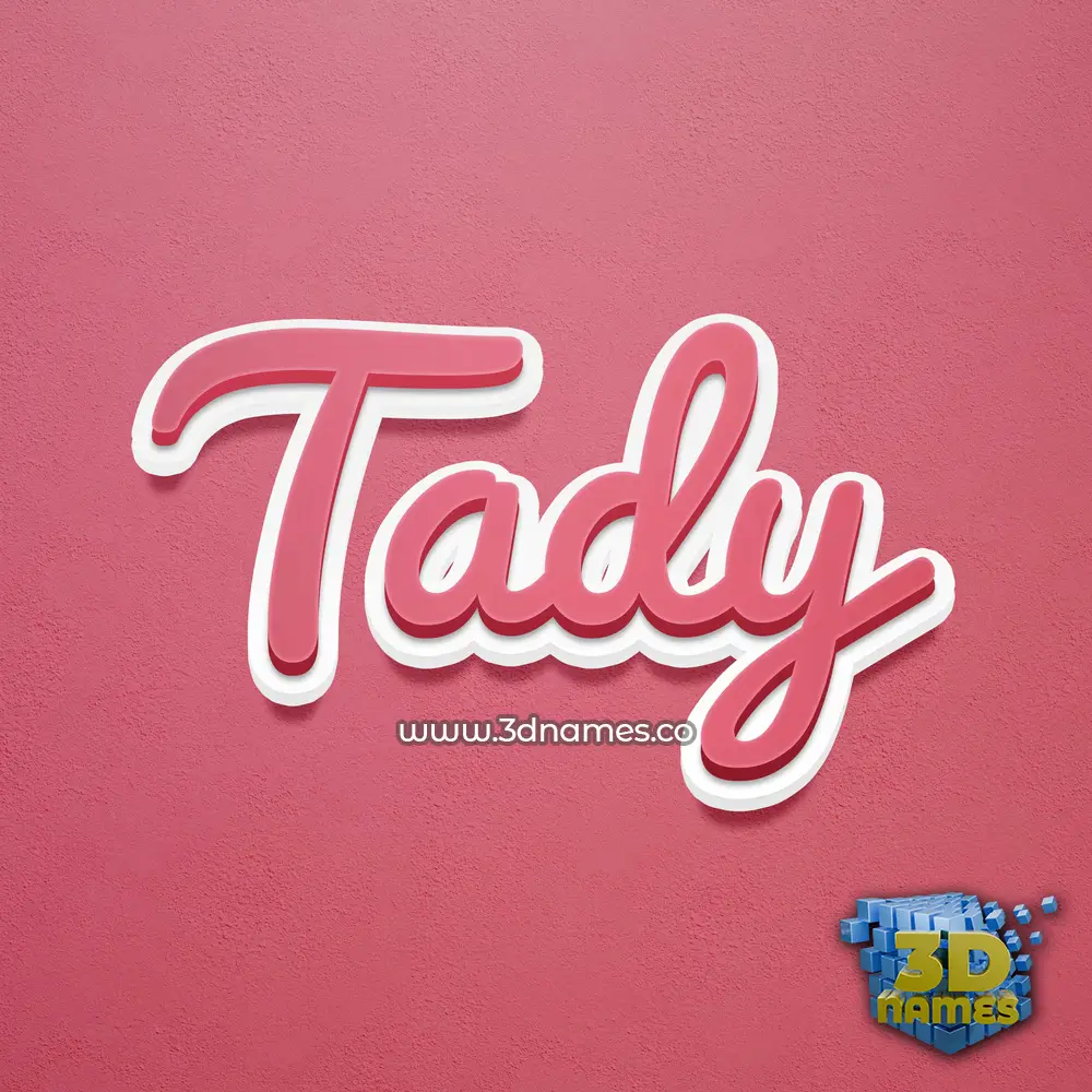 tady in Red Scribble style - 3D name wallpaper