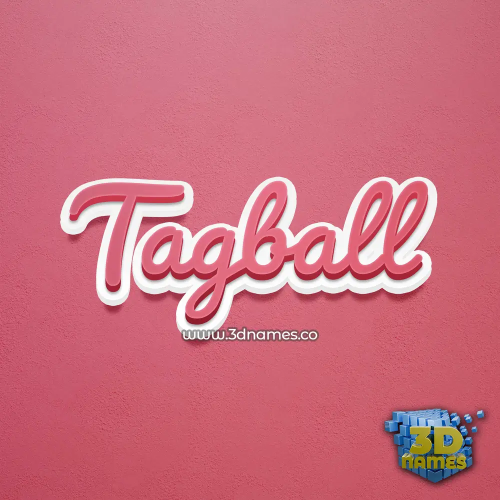 tagball in Red Scribble style - 3D name wallpaper tagball in Red Scribble style - 3D name wallpaper