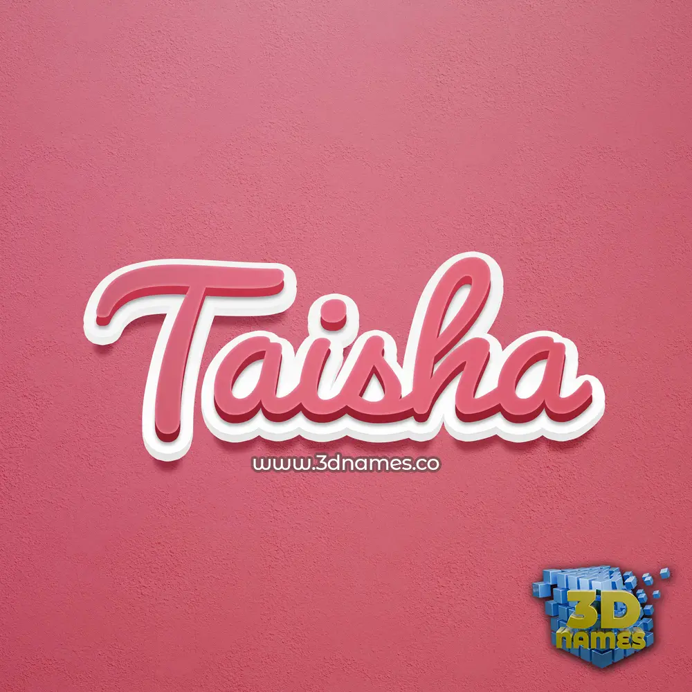 taisha in Red Scribble style - 3D name wallpaper