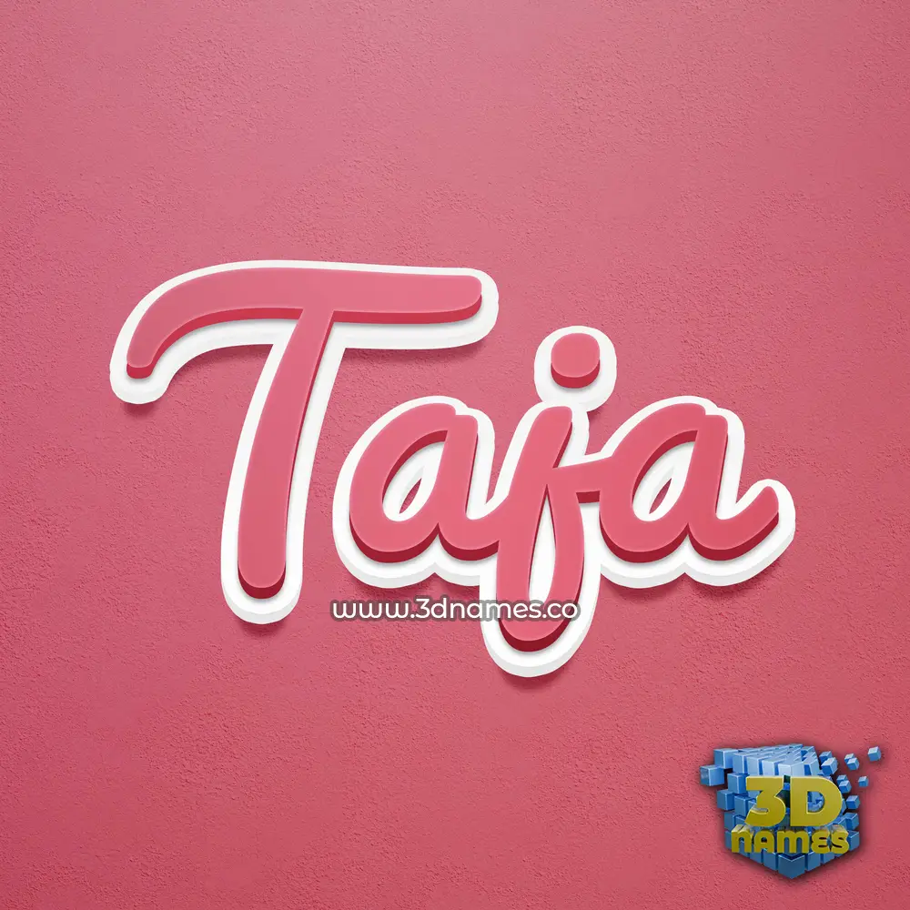 taja in Red Scribble style - 3D name wallpaper