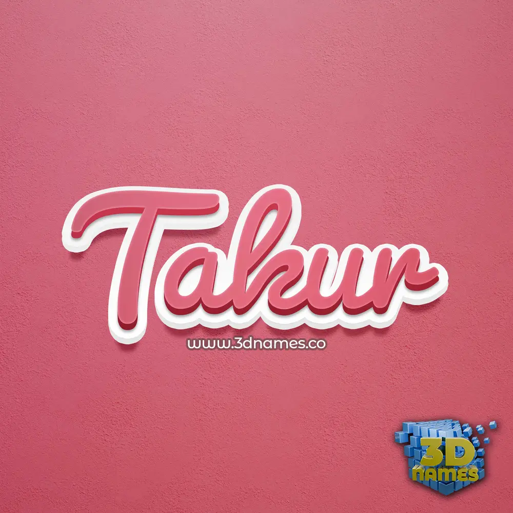 takur in Red Scribble style - 3D name wallpaper takur in Red Scribble style - 3D name wallpaper