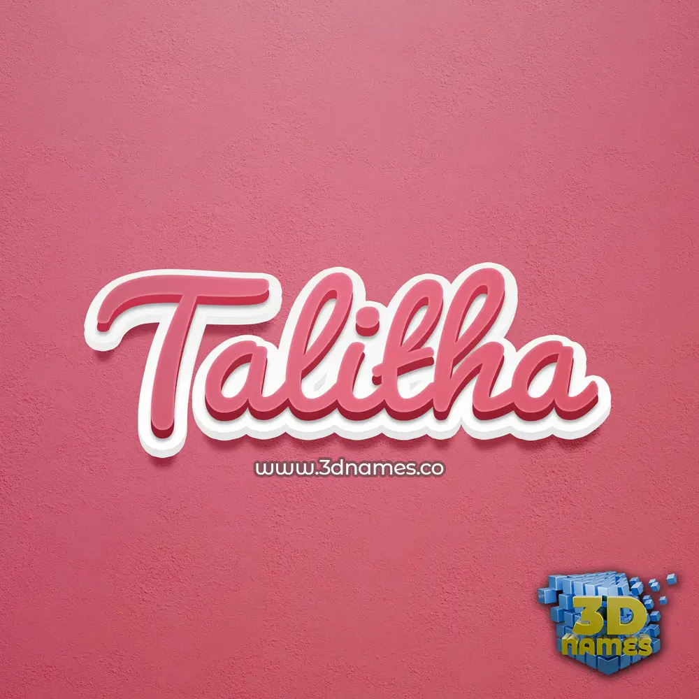 talitha in Red Scribble style - 3D name wallpaper