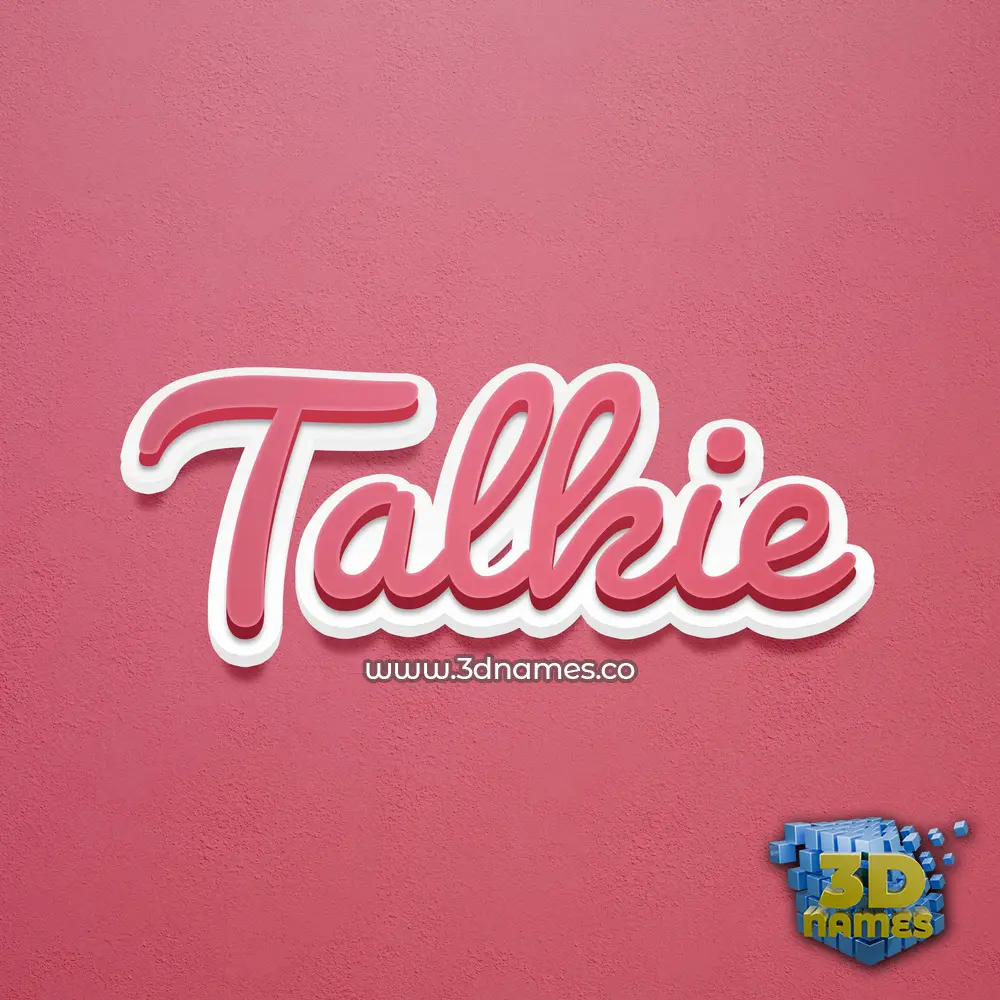 talkie in Red Scribble style - 3D name wallpaper